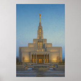 Draper Utah Tempel Målning™ LDS Väggkonst Poster