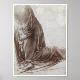 Drapery Study for Virgin of the Sten, Da Vinci Poster