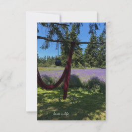Draping Fabric, Garden Lantern & Lavender Fält Anteckningskort