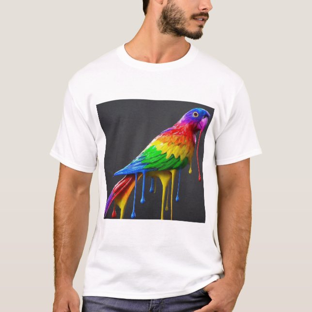 Drapor i Parrot Färg: Vibrant och lekfull T Shirt (Framsida)