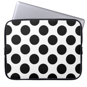 Drar sömlös svart mönster + rygg laptop sleeve