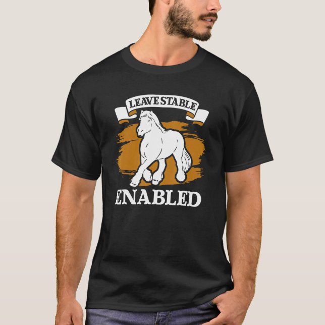 Draught Scotland Horse for Horseback Rider Clydesd T Shirt (Framsida)