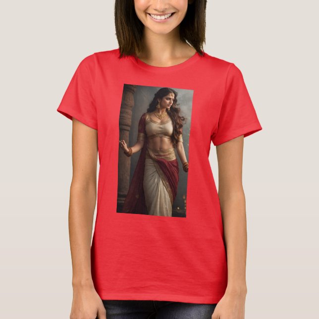 Draupadi: Ofruktbar drottning av Mahabharata T Shirt (Framsida)