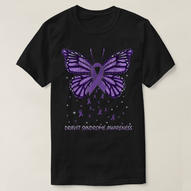 Dravet Syndrome Awareness Butterfly  T Shirt (Design framsida)