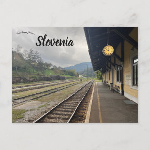 Dravograds station Slovenien Vykort