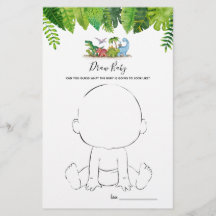 Draw Baby Dinosaur Baby Shower-spel