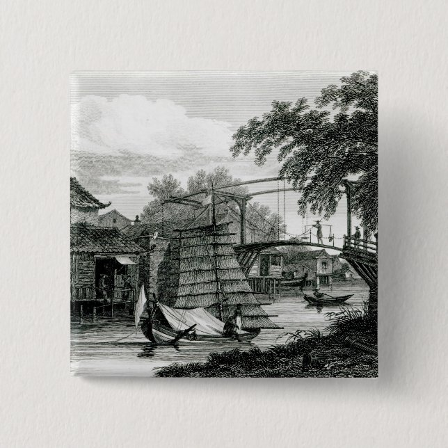 Drawbridge på Malacca som inristas av George Cooke Knapp (Framsida)
