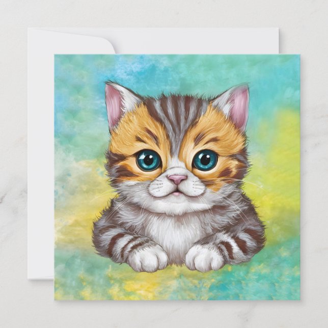 Drawing Cat Inbjudningar (Framsida)