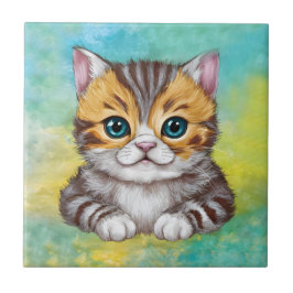 Drawing Cat Kakelplatta