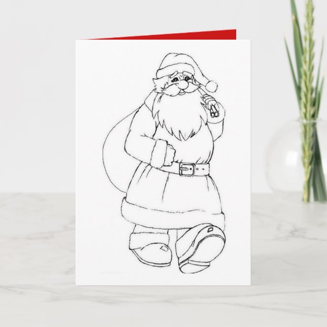 Drawing coloring for Christmas - Helgkort (Framsida)