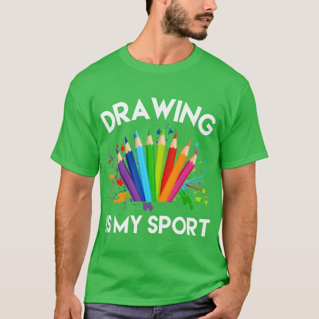 drawing is my sport girl t shirt (Framsida)