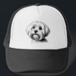 Drawing Maltese Dog Keps<br><div class="desc">Black and white drawing of a Maltese Dog. Cute little white guy. Good dog,  also for beginners. Smart and eager to learn. Not related to the island of Malta. I wish I had one.</div>