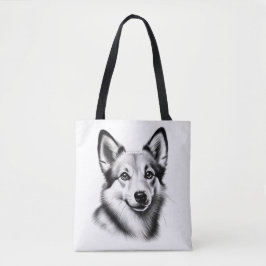 Drawing Norwegian Lundehund Tygkasse