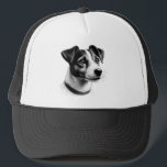 Drawing of Jack Russell Terrier Keps<br><div class="desc">Black and white drawing of a Jack Russell Terrier. Big eyes,  wet nose and half-hanging ears. Just as you would expect a cute little friend to look.</div>