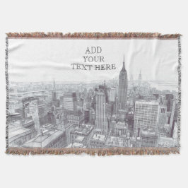 Drawing of New York City Landscape Custom Filt