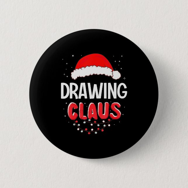 Drawing Santa Claus Christmas Matching Costume  Knapp (Framsida)