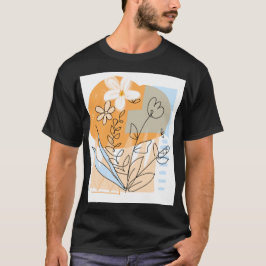 Drawn Flowers T Shirt
