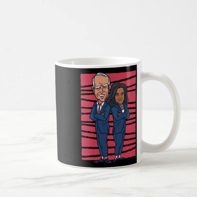 Drawn Joe Biden &amp; Kamala Harris - Biden Harris Kaffemugg (Höger)