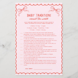 Drawn Pink Red Bow Baby Traditions Christmas Game