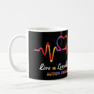Drawstring closurelive, kärlek, accept, autism, a kaffemugg