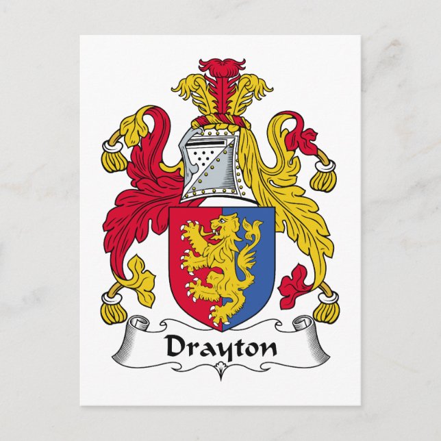 Drayton familjevapen vykort (Framsida)