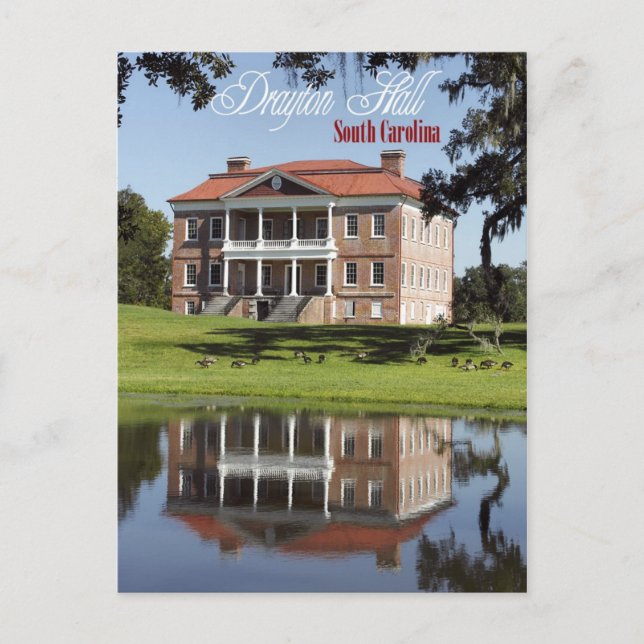 Drayton Hall, South Carolina Vykort (Framsida)