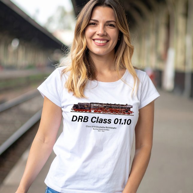 DRB Class 01.10 Deutsche Reichsbahn Steam Train T Shirt (DRB Class 01.10 Deutsche Reichsbahn Steam Train. Womens Basic T-Shirt)
