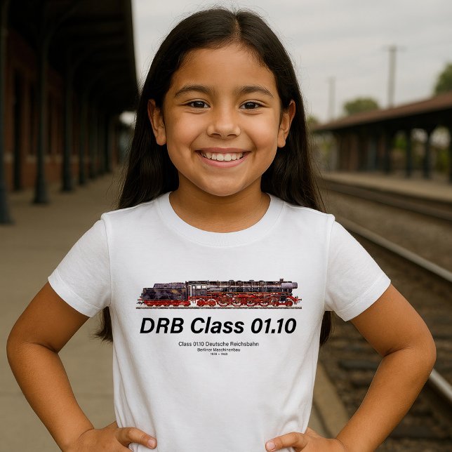 DRB Class 01.10 Deutsche Reichsbahn Steam Train T Shirt (DRB Class 01.10 Deutsche Reichsbahn Steam Train. Girl Basic T-Shirt)