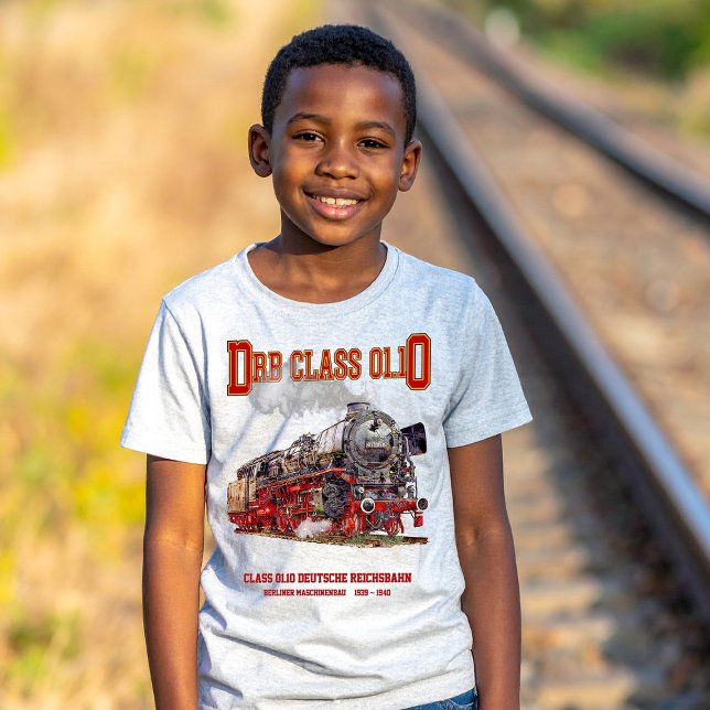 DRB Class 01.10 Steam Train. Deutsche Reichsbahn T Shirt (DRB Class 01.10 Steam Train. Deutsche Reichsbahn. Boy Basic T-Shirt )