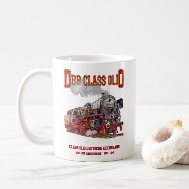 DRB Klass 01.10 Ånglok. Deutsche Reichsbahn Kaffemugg (Med munk)