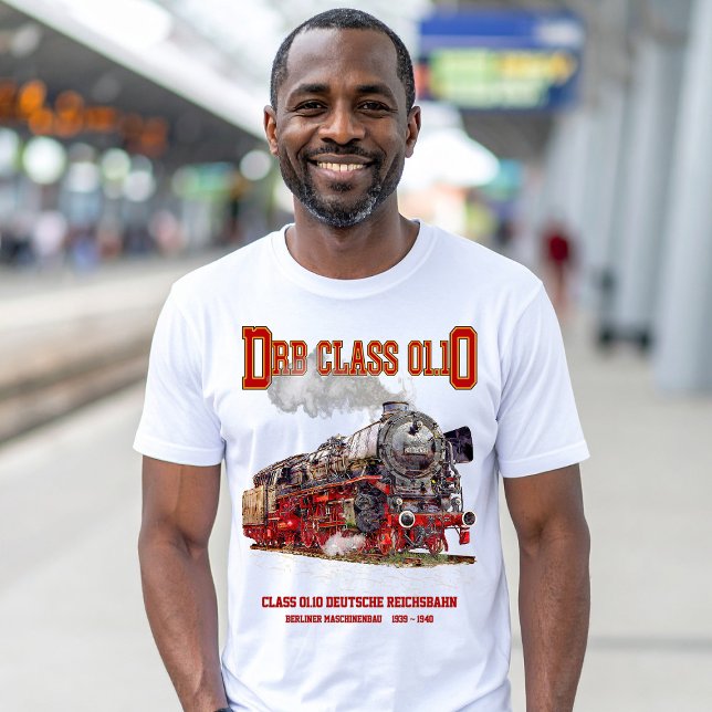 DRB Klass 01.10 Ånglok. Deutsche Reichsbahn T Shirt (DRB Class 01.10 Steam Train. Deutsche Reichsbahn. Mens Basic T-Shirt)