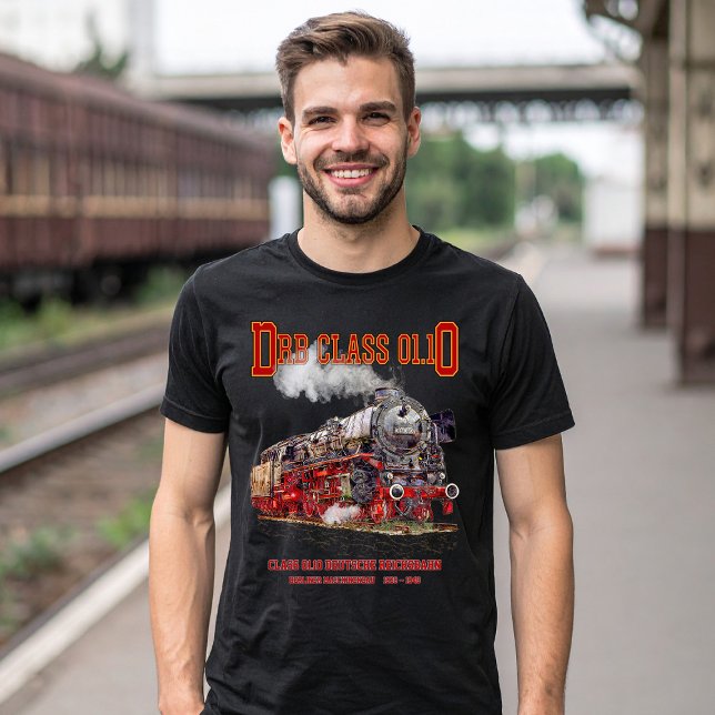 DRB Klass 01.10 Ånglok. Deutsche Reichsbahn T Shirt (DRB Class 01.10 Steam Train. Deutsche Reichsbahn. Mens Basic T-Shirt)