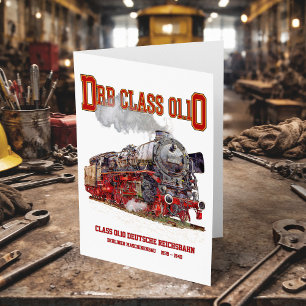 DRB Klass 01.10 Ånglok. Deutsche Reichsbahn Tack Kort