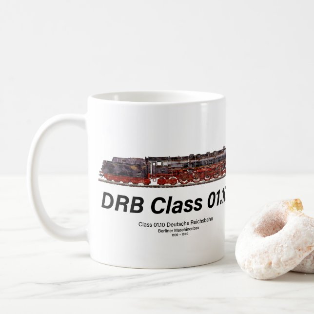 DRB Klass 01.10 Deutsche Reichsbahn Ånglok Kaffemugg (Med munk)