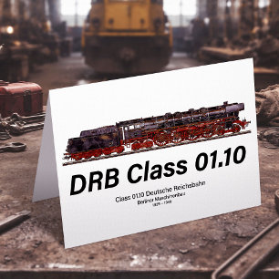 DRB Klass 01.10 Deutsche Reichsbahn Ånglok Tack Kort