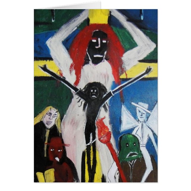 DREAD AS RED HEAD JESUS HÄLSNINGSKORT (Framsidan)