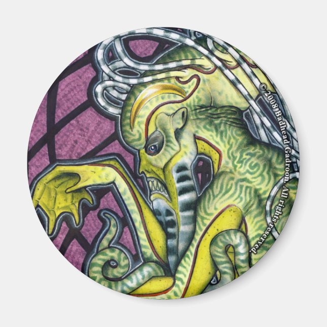 Dread Cthulhu Round Magnet (Framsidan)