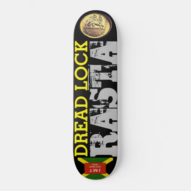 DREAD LOCK RASTA Skateboard (Framsida)
