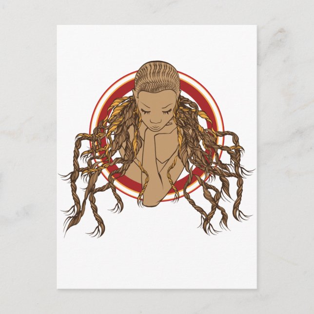 Dreadlock Girl Vykort (Framsida)