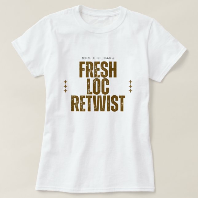 Dreadlock Retwist Svart Custom Hår T-Shirt (Design framsida)