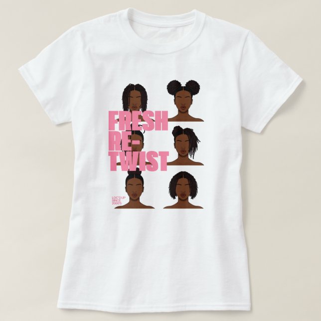 Dreadlock Retwist Uppskattning Hår T-shirt (Design framsida)
