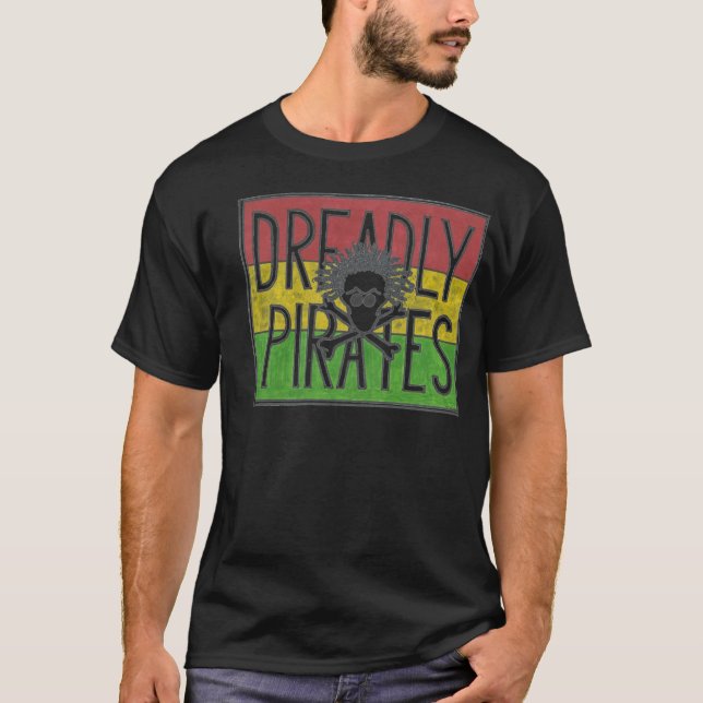 DREADLY PIRATKOPIERAR LOGOTYPEN T SHIRT (Framsida)