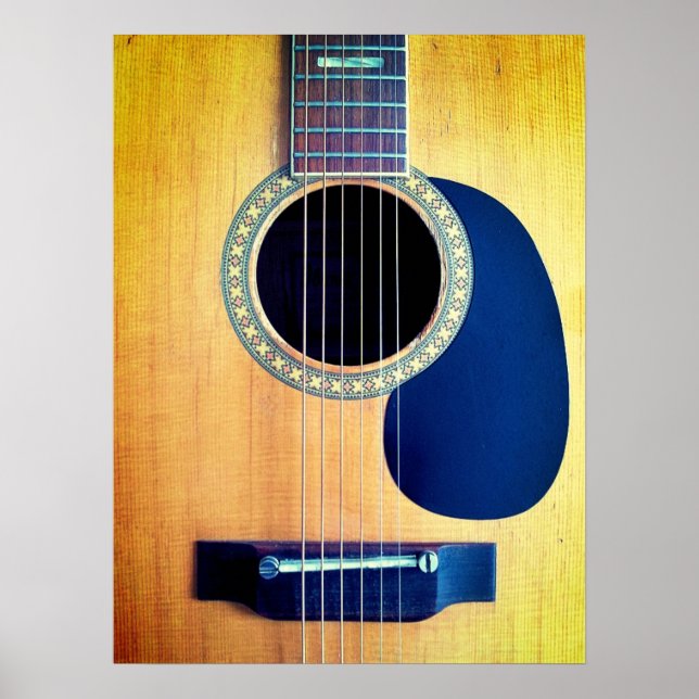 Dreadnought Acoustic 6-String Guitar Artist Design Poster (Framsidan)