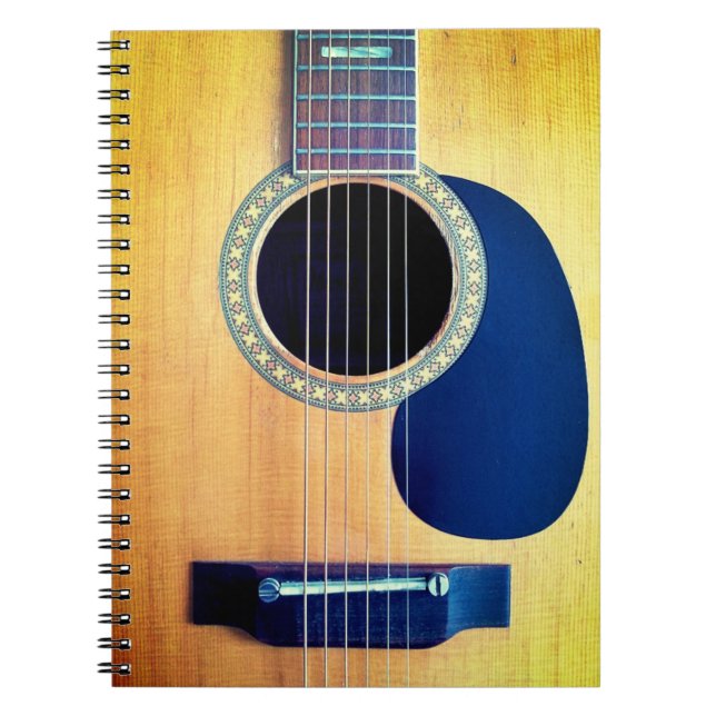 Dreadnought Akustisk 6-Strängad Gitarr Artist Desi Anteckningsbok (Framsidan)