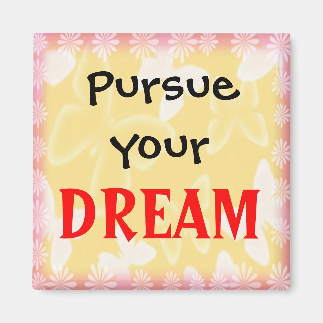 Dream-3 Ord-citat Motivational Magnet (Framsidan)