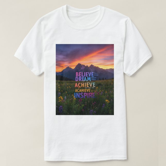Dream Achieve Inspire T Shirt (Design framsida)