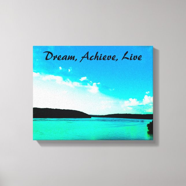 Dream, Achieve, Live Canvas Wrap (Framsida)