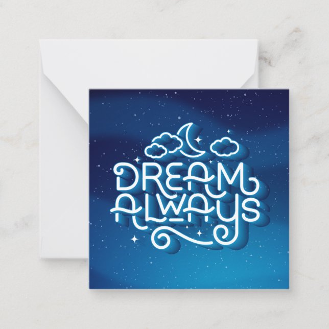 Dream Always/Stationers anteckningskort (Framsida)
