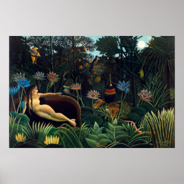 Dream av Henri Rousseau Poster