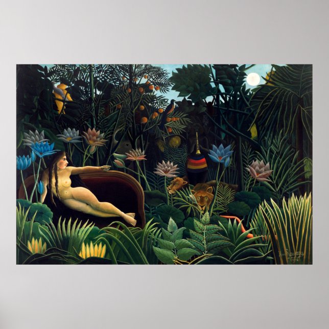 Dream av Henri Rousseau Poster (Framsidan)